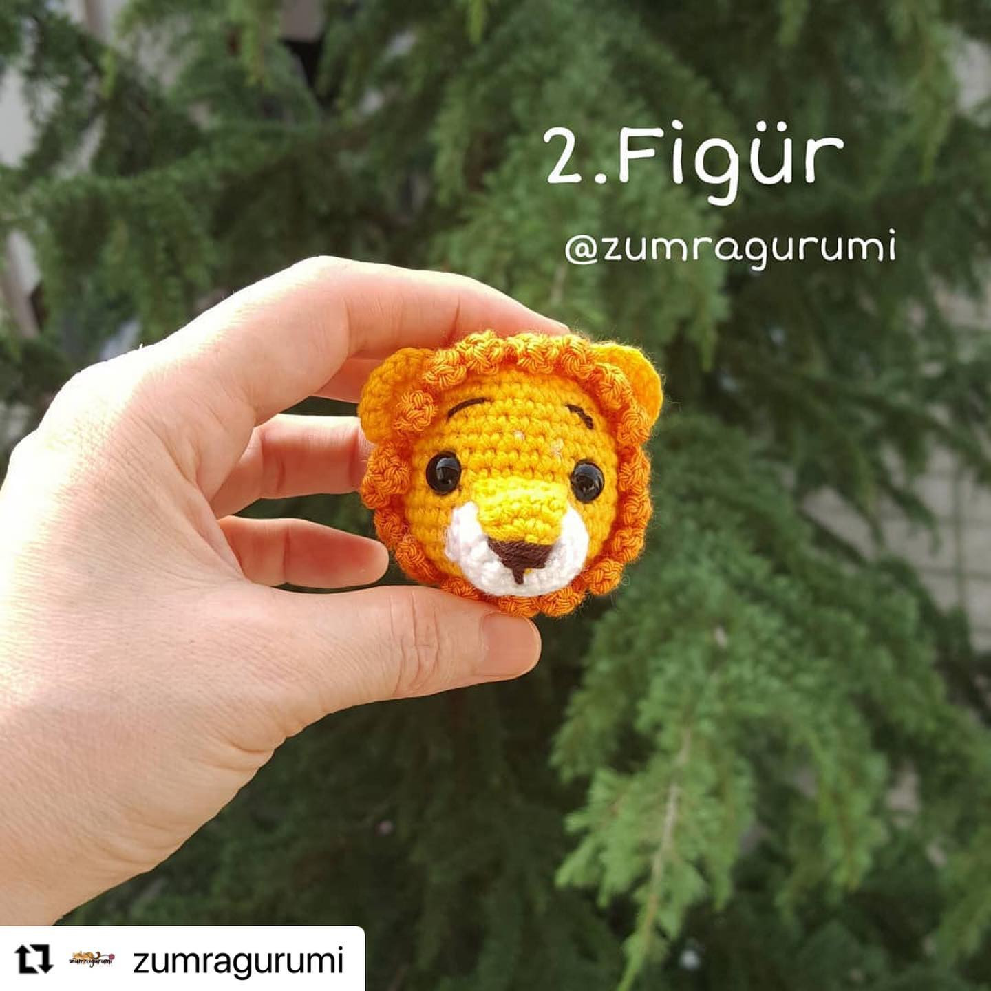 Ücretsiz Tarif: Tek Şemsiye ile Üç Farklı Hayvan Figürü (Aslan, Kaplan, Ayı) Amigurumi