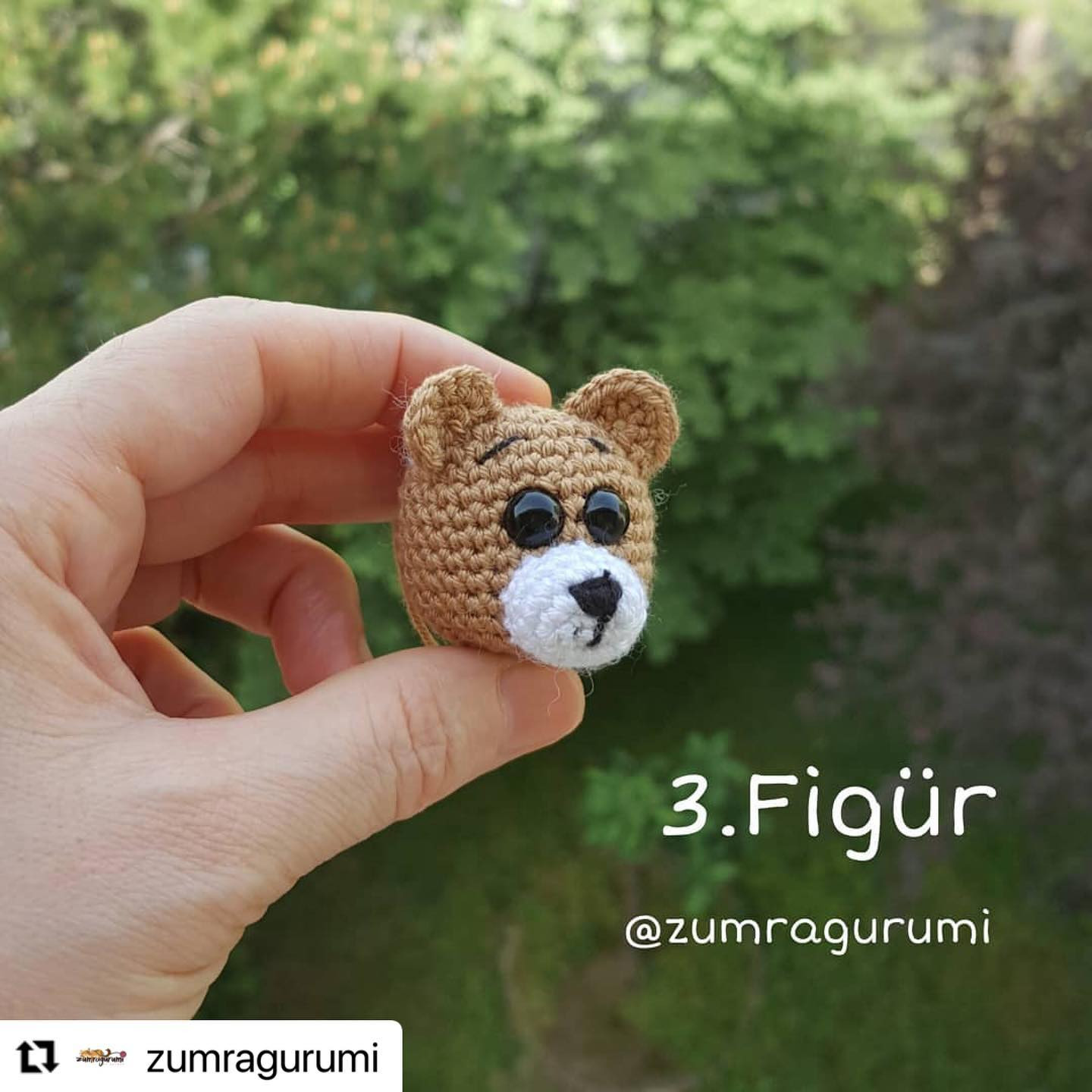 Ücretsiz Tarif: Tek Şemsiye ile Üç Farklı Hayvan Figürü (Aslan, Kaplan, Ayı) Amigurumi