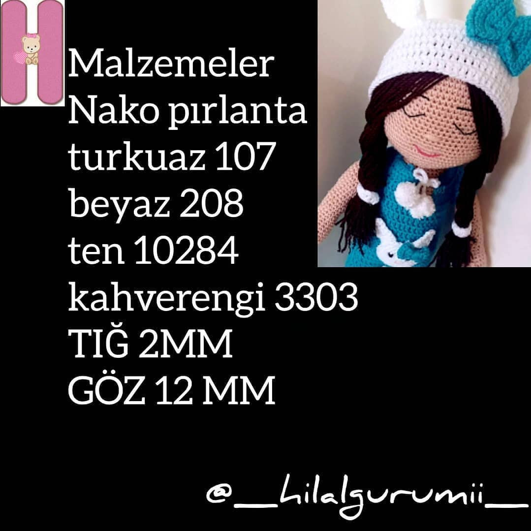 Uykucu Naz Bebek - Ücretsiz Amigurumi Tarif ve Malzemeler