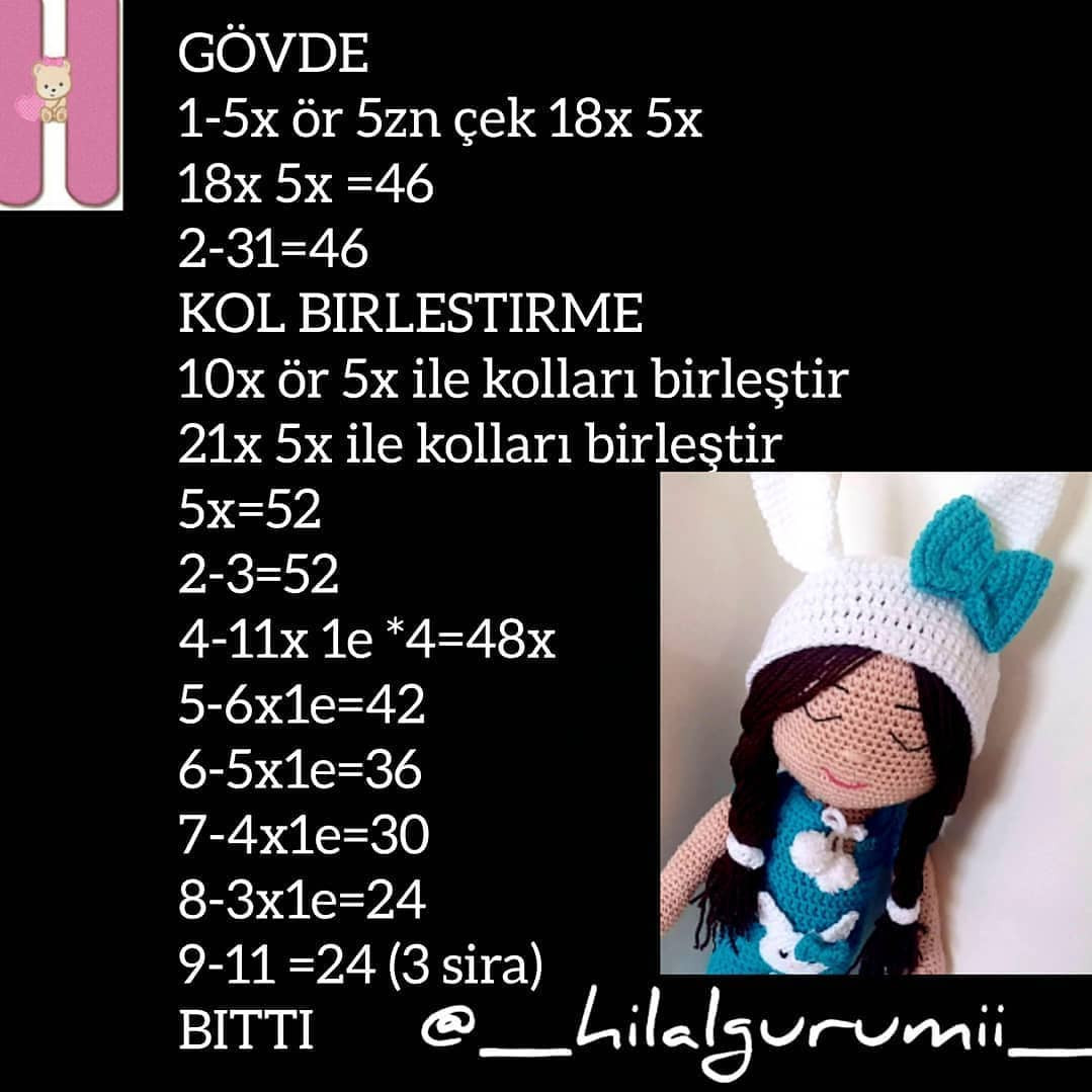 Uykucu Naz Bebek - Ücretsiz Amigurumi Tarif ve Malzemeler