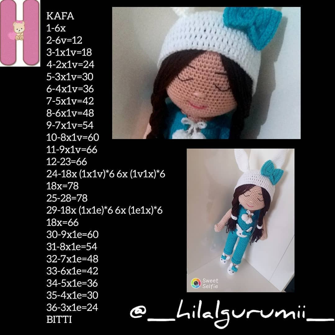 Uykucu Naz Bebek - Ücretsiz Amigurumi Tarif ve Malzemeler