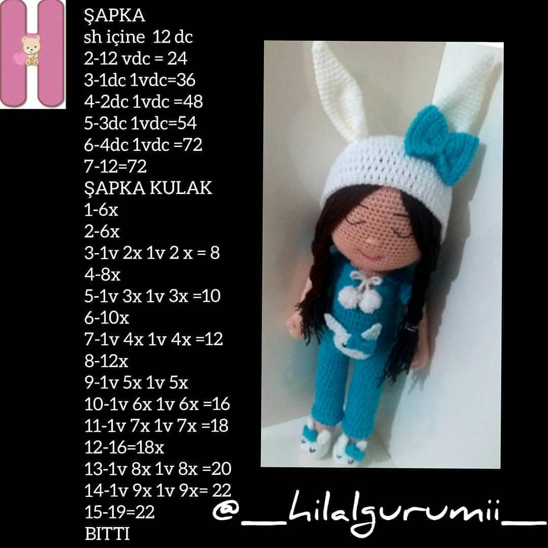 Uykucu Naz Bebek - Ücretsiz Amigurumi Tarif ve Malzemeler