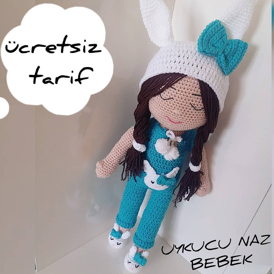 Uykucu Naz Bebek - Ücretsiz Amigurumi Tarif ve Malzemeler