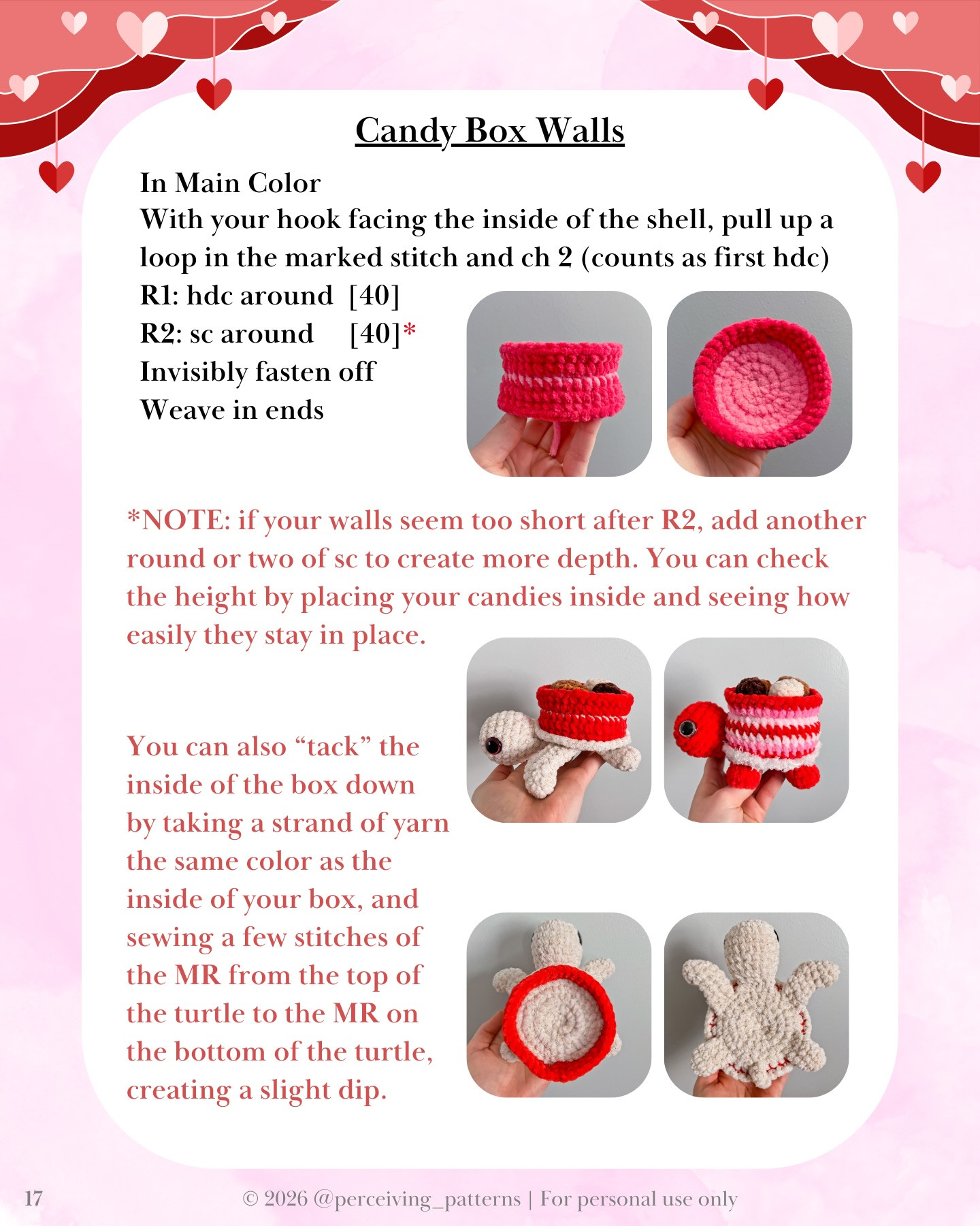 Valentine's Day Crochet Turtle Mods: Rose, Strawberry & Candy Box Patterns for Amigurumi Tiana and Tessa