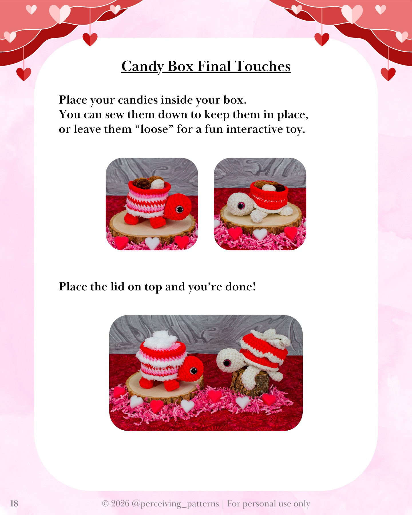 Valentine's Day Crochet Turtle Mods: Rose, Strawberry & Candy Box Patterns for Amigurumi Tiana and Tessa