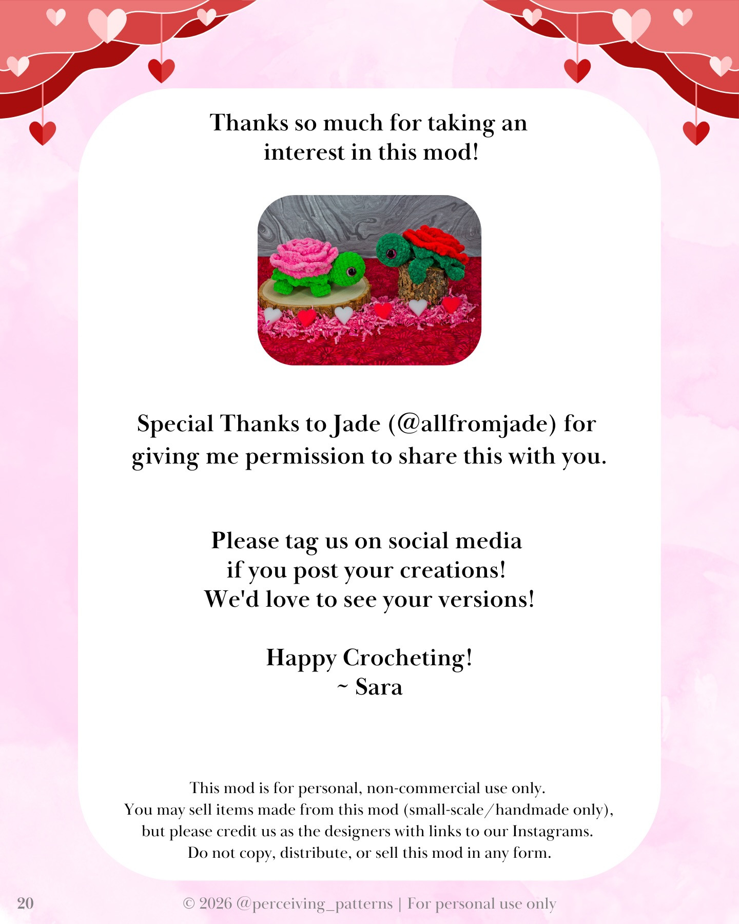 Valentine's Day Crochet Turtle Mods: Rose, Strawberry & Candy Box Patterns for Amigurumi Tiana and Tessa