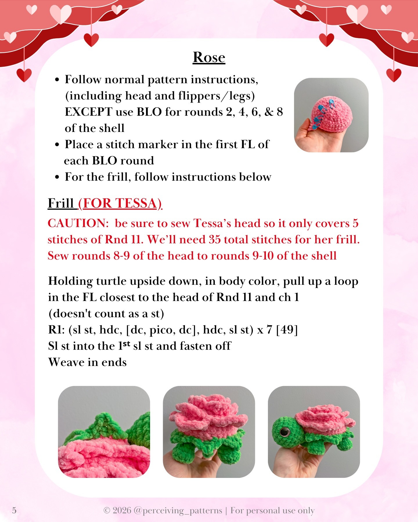 Valentine's Day Crochet Turtle Mods: Rose, Strawberry & Candy Box Patterns for Amigurumi Tiana and Tessa