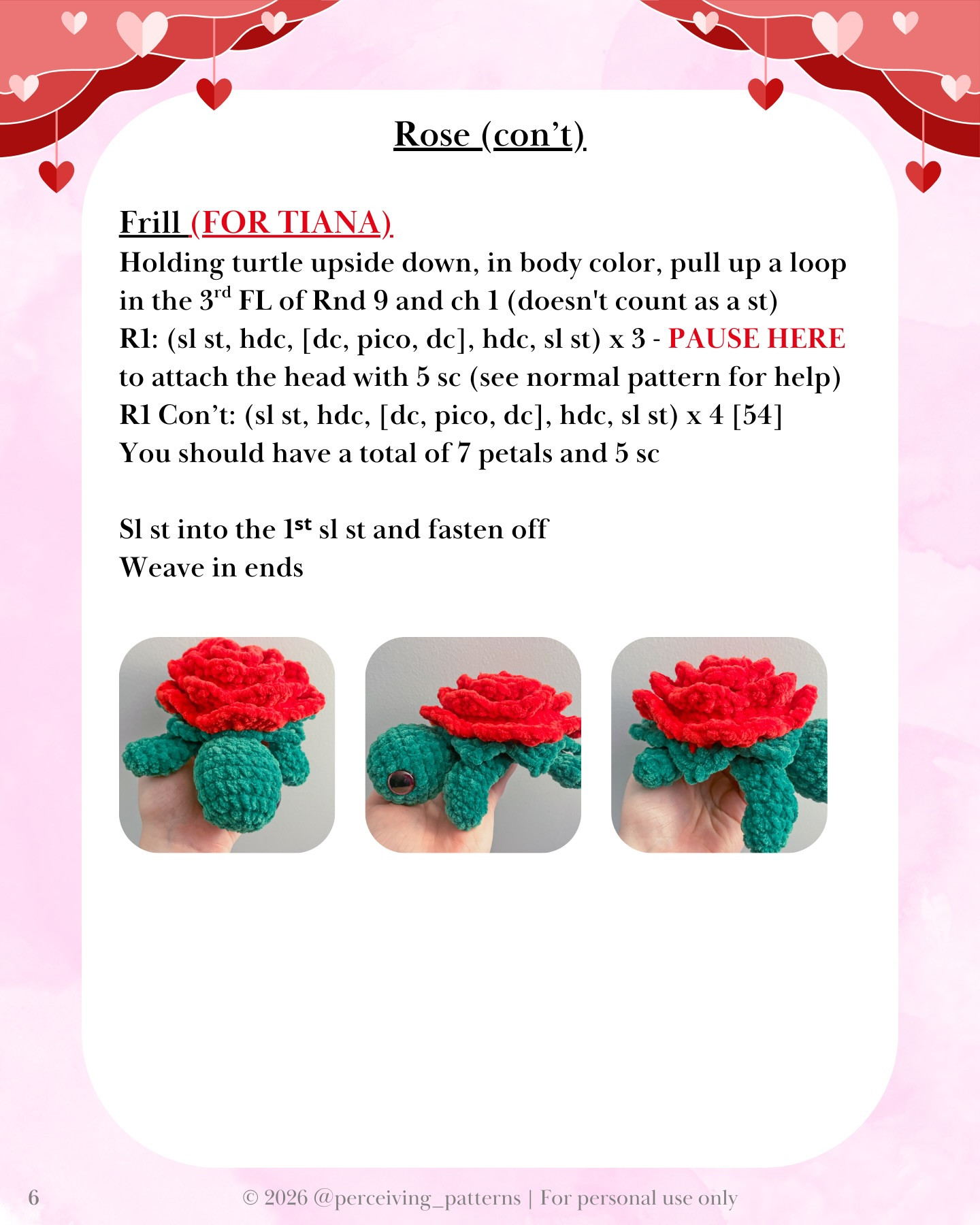 Valentine's Day Crochet Turtle Mods: Rose, Strawberry & Candy Box Patterns for Amigurumi Tiana and Tessa