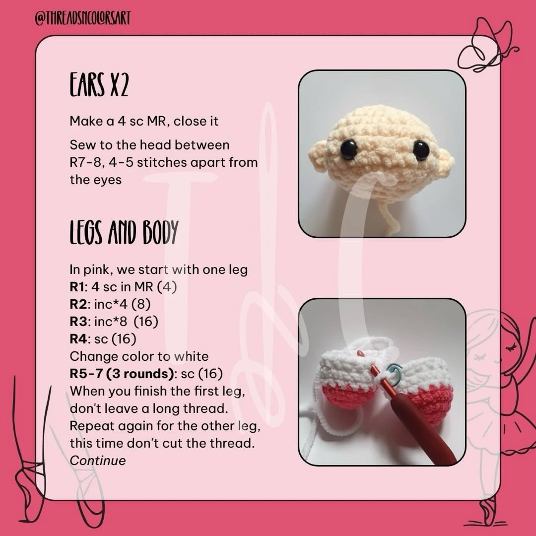 Vela the Ballerina: Free Amigurumi Crochet Pattern with Step-by-Step Instructions