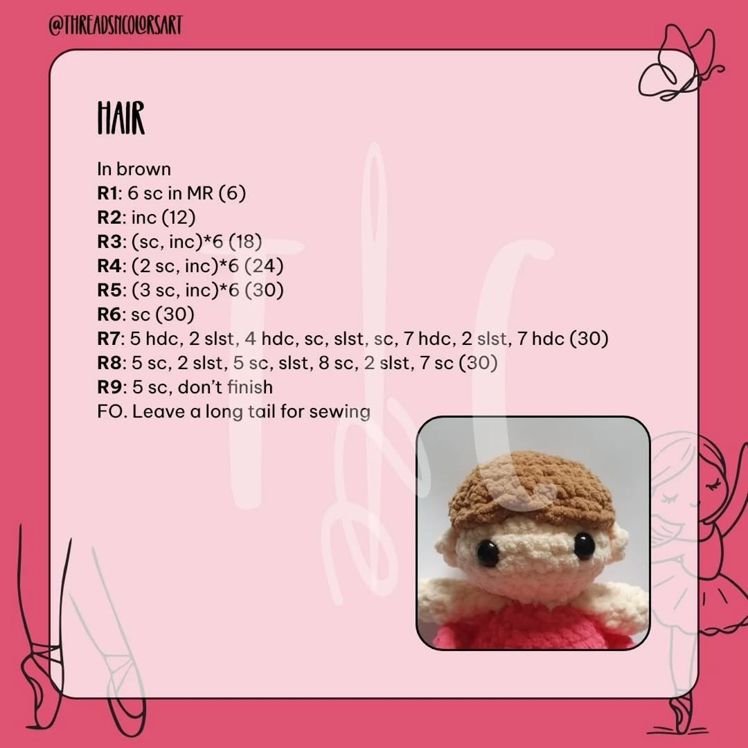 Vela the Ballerina: Free Amigurumi Crochet Pattern with Step-by-Step Instructions