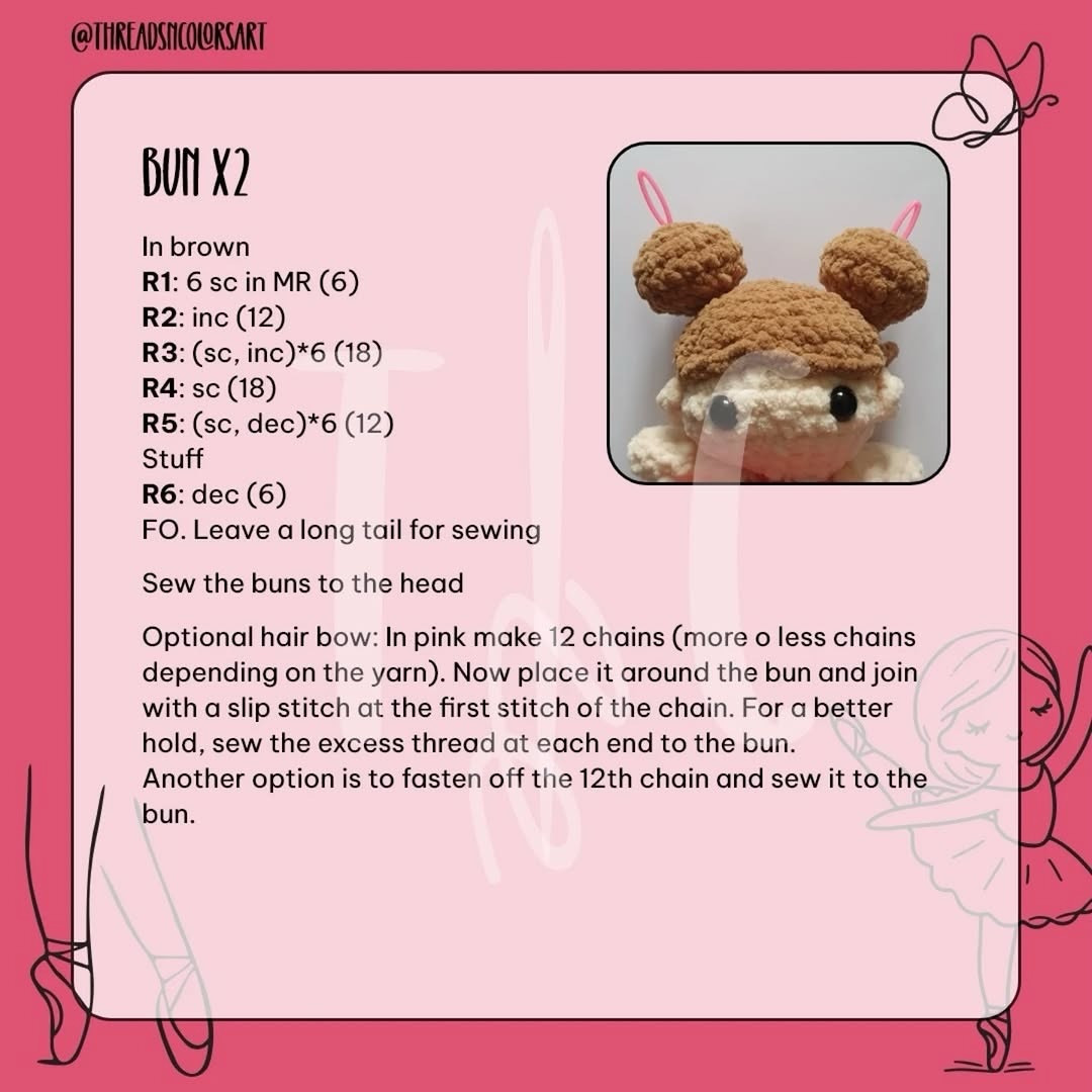 Vela the Ballerina: Free Amigurumi Crochet Pattern with Step-by-Step Instructions