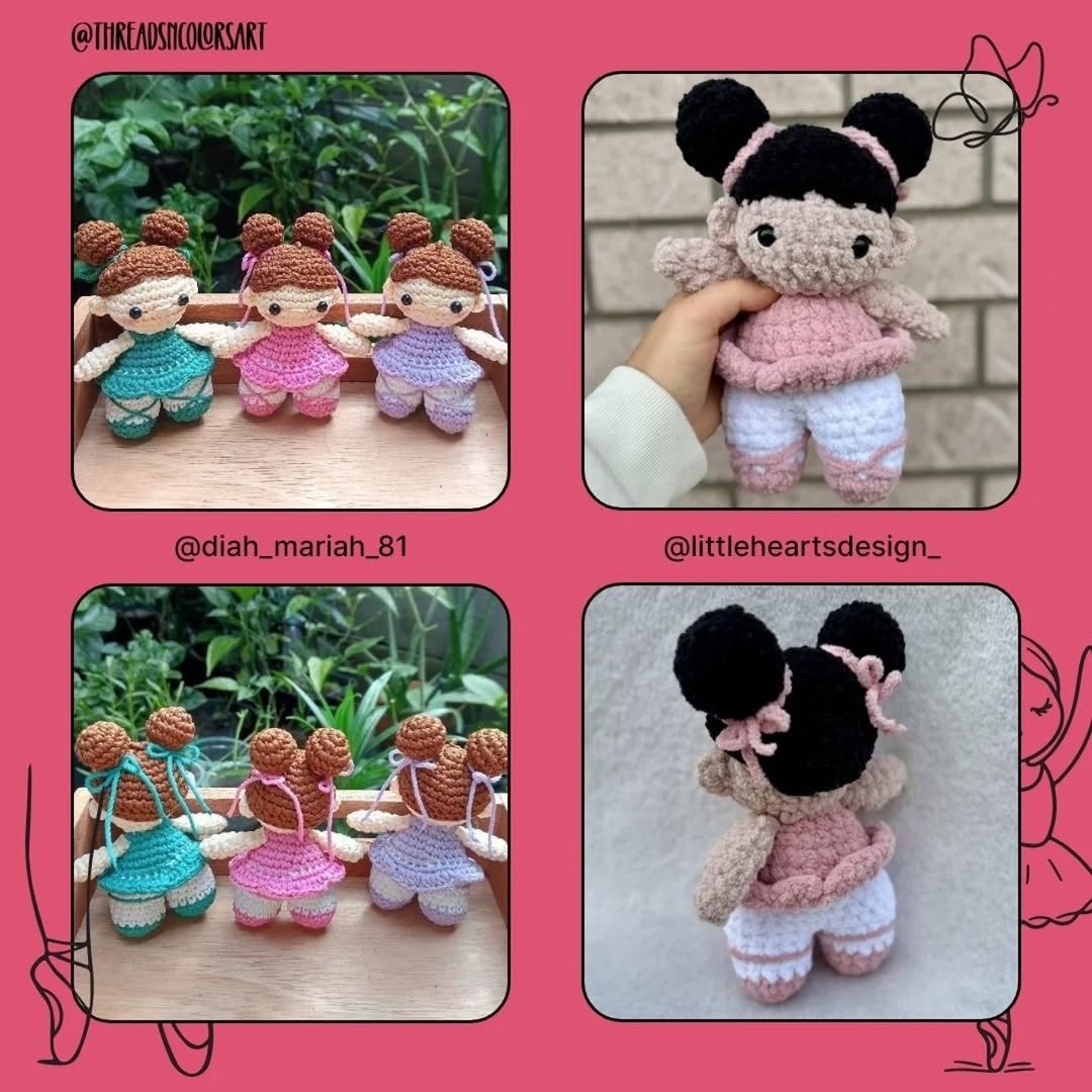Vela the Ballerina: Free Amigurumi Crochet Pattern with Step-by-Step Instructions