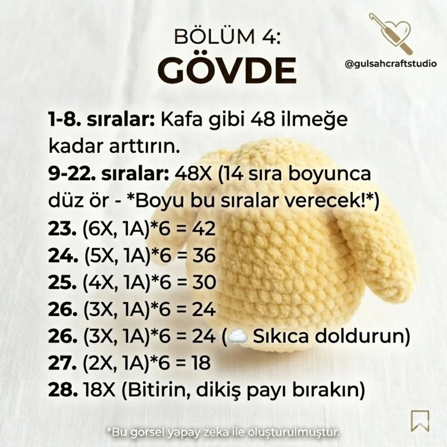 Yumuşacık Kadife Ördek Tarifi - Amigurumi Duck Crochet Pattern