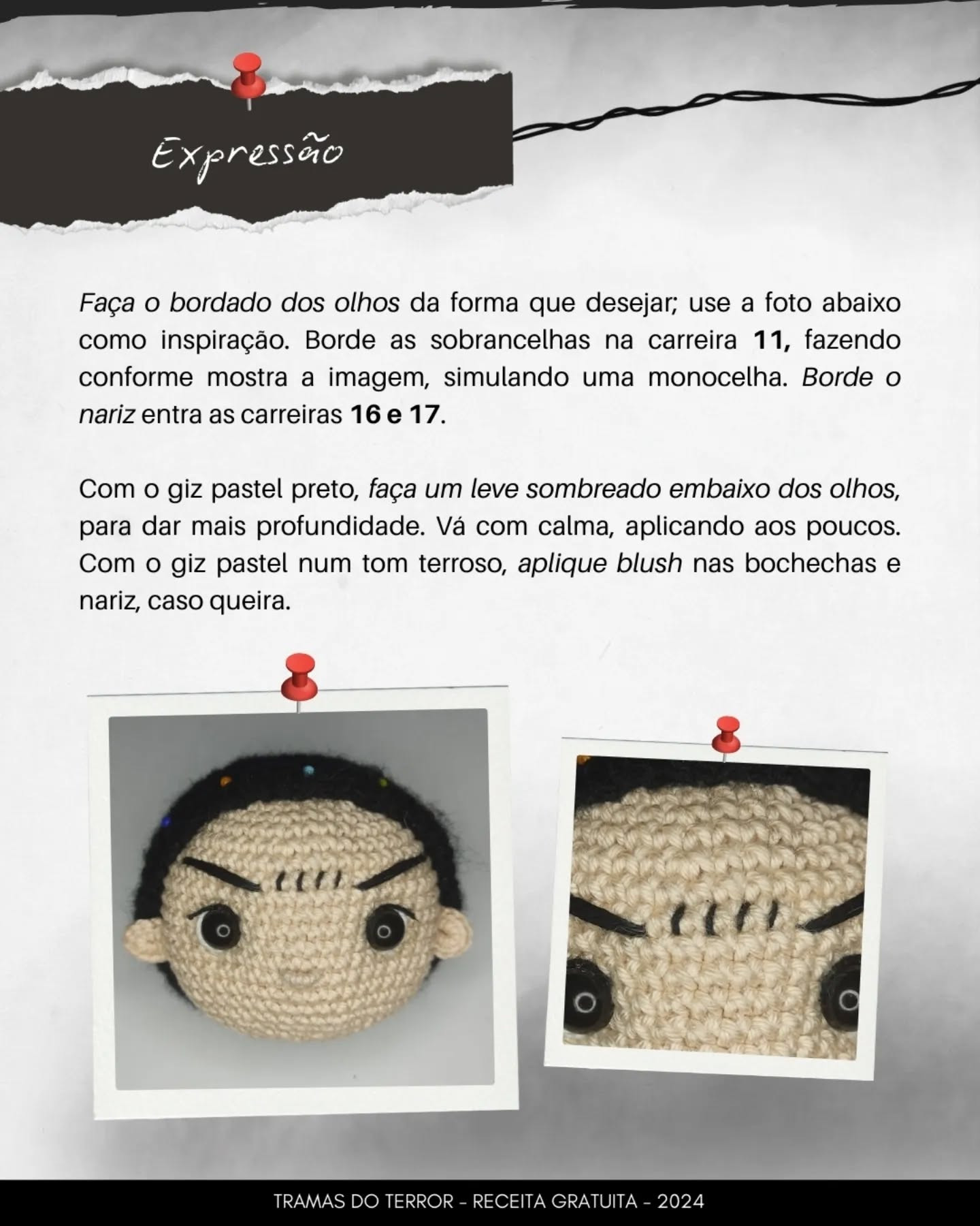 Zé do Caixão - Receita Gratuita de Amigurumi