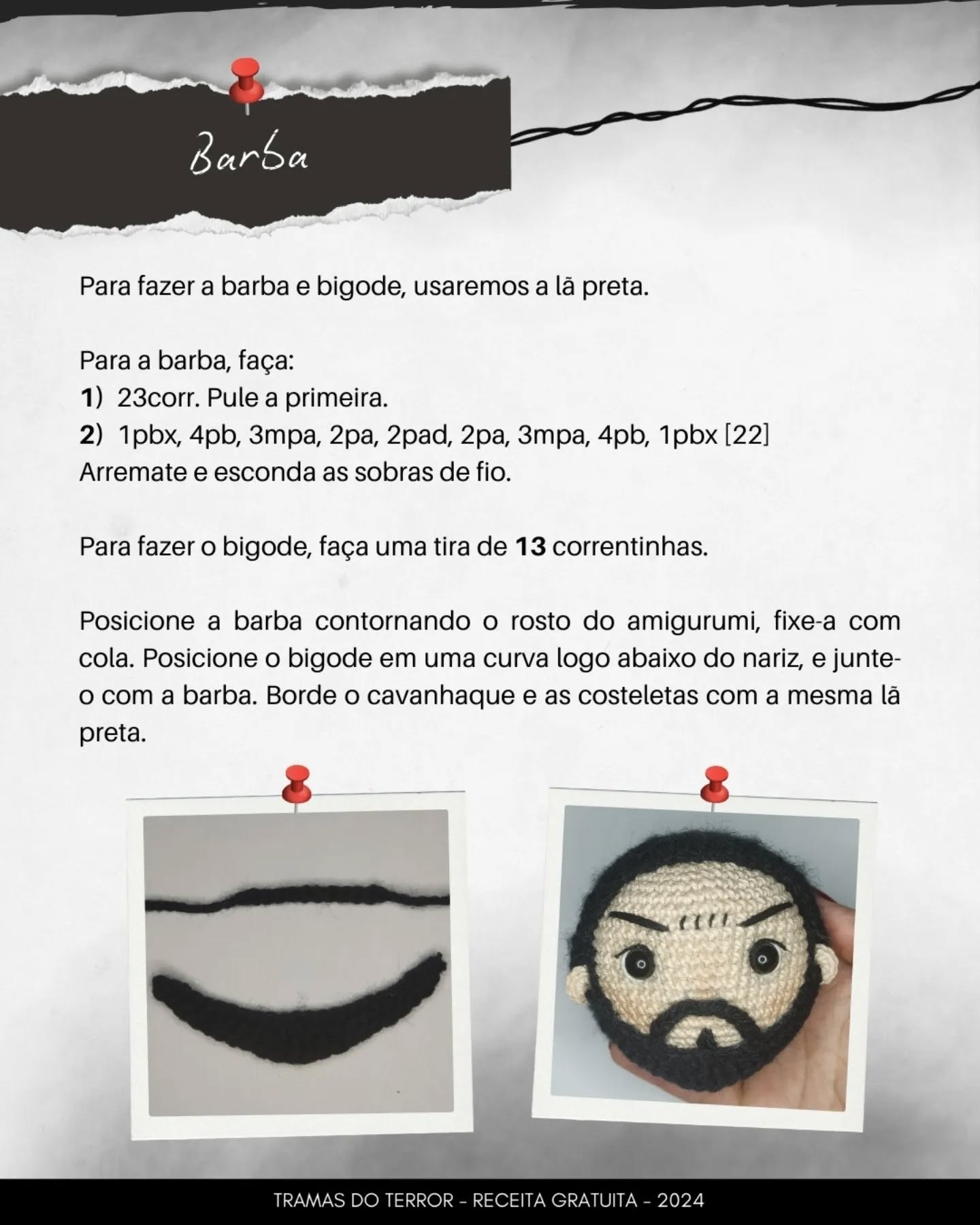 Zé do Caixão - Receita Gratuita de Amigurumi