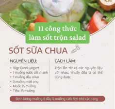11 công thức làm sốt trộn salad ngon: Sữa chua, Rau mùi, Bơ hạt, Chanh dây, Giấm táo
