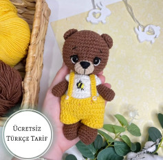 14 cm Sevimli Ayıcık Mucize Örgü Tarifi - Ücretsiz Türkçe Şema