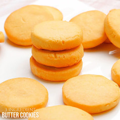 3 Ingredient Melt In Your Mouth Butter Cookies Recipe