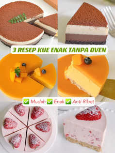 3 Resep Kue Enak Tanpa Oven: Chocolate Cake, Strawberry Cake và Mango Dessert