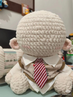 30cm Cotton Doll Crochet Pattern Chart with Plush Yarn