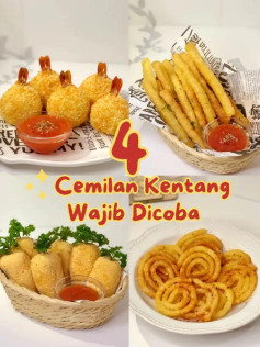 4 Cemilan Kentang Wajib Dicoba: Bola-bola Udang, Cheese Stick, Mini Kroket & Potato Spiral