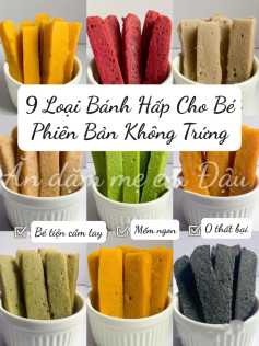 9 Loại Bánh Hấp Cho Bé Phiên Bản Không Trứng: Bí Đỏ, Khoai Lang, Bông Cải Xanh, Táo Cà Rốt