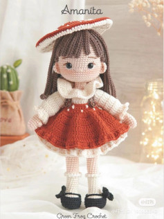 Amanita Mushroom Girl Amigurumi Crochet Pattern Tutorial
