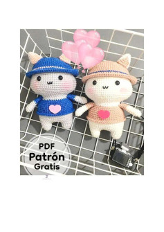 Amigurumi Lindo Pequeña Gato PDF Patrón Gratis Paso a Paso