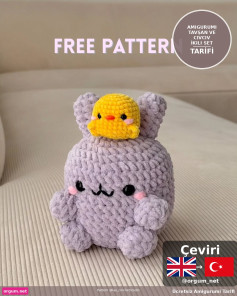 Amigurumi Tavşan ve Civciv İkili Set - Ücretsiz Manken Tarifi