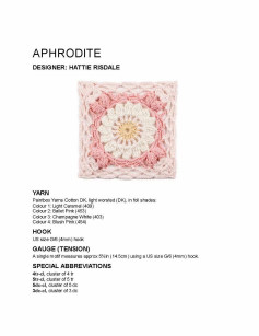 Aphrodite Crochet Granny Square Pattern Chart by Hattie Risdale