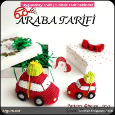 Araba Tarifi: Amigurumi Kırmızı Araba Örgü Deseni ve Malzemeleri