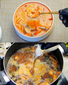 Authentic Tom Yum Talay Nam Khon: Creamy Thai Seafood Soup Recipe