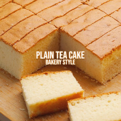 Bakery Style Plain Tea Cake Recipe - No Butter, Soft & Moist