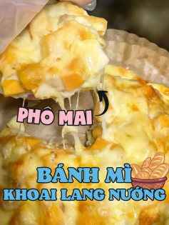 Bánh mì khoai lang nướng phô mai béo ngậy