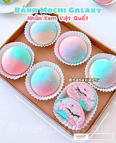 Bánh Mochi Galaxy Nhân Kem Việt Quất: Hướng Dẫn Chi Tiết Cách Làm Vỏ Nhiều Màu Và начинка Kem Oreo