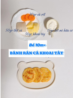 Bánh Rán Cá Khoai Tây Dành Cho Bé Trên 10 Tháng