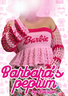 Barbara's Peplum Free Crochet Pattern: Barbie Inspired Pink Top with Ruffles
