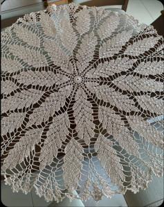 Beautiful Crochet Tablecloth with Detailed Flat Chart Pattern