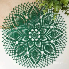 Beautiful Green Crochet Doily Pattern Chart