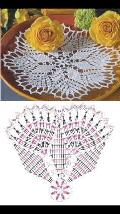 Beautiful White Crochet Doily Pattern with Chart