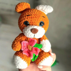 Бесплатное описание вязания щенка Тобик от Екатерины Чирковой @chirka_toys с материалами и схемой