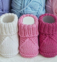 Бесплатный мастер-класс по вязанию пинеток спицами для новорожденных