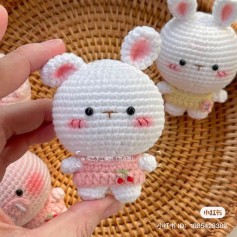 Big Head Rabbit Amigurumi Crochet Pattern and Tutorial Chart