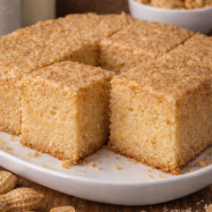 Bolo de Amendoim Cremoso Sem Farinha