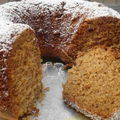 Bolo de Canela e Mel com Farinha de Aveia