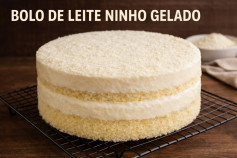 Bolo de Leite Ninho Gelado: Bánh kem sữa lạnh truyền thống Brazil với lớp kem béo ngậy và dừa nạo
