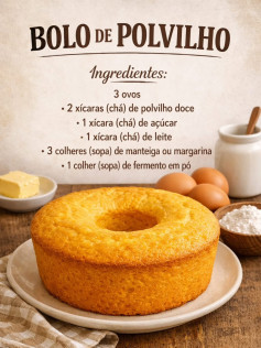 Bolo de Polvilho Caseiro: Receita Fácil e Deliciosa com Ingredientes Simples