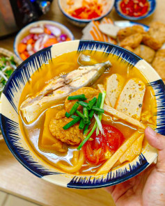 Bún Chả Cá Chuẩn Vị Miền Trung Đầy Đủ Topping