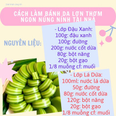 Cách làm bánh da lợn thơm ngon núng nính tại nhà với lớp đậu xanh và lá dứa