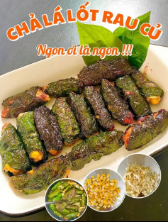 Cách làm chả lá lốt rau củ với thịt băm, nấm và ngô ngọt